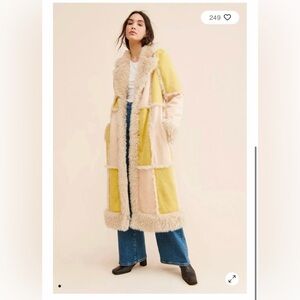 UO Amelia Faux Fur Trim Overcoat